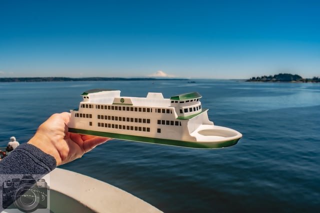 Snagged my very own Washington State Ferry today. And didn’t have to pay 200 bucks on eBay! As an added bonus, glorious day for a ferry ride in Paradise: 😎⛴️🗻