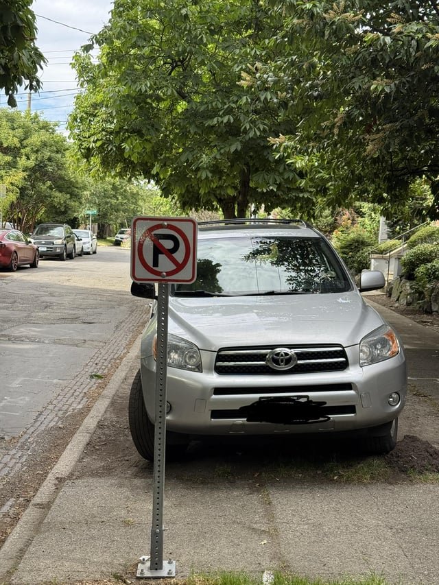 No parking on the street? That’s ok, just use the entire curb