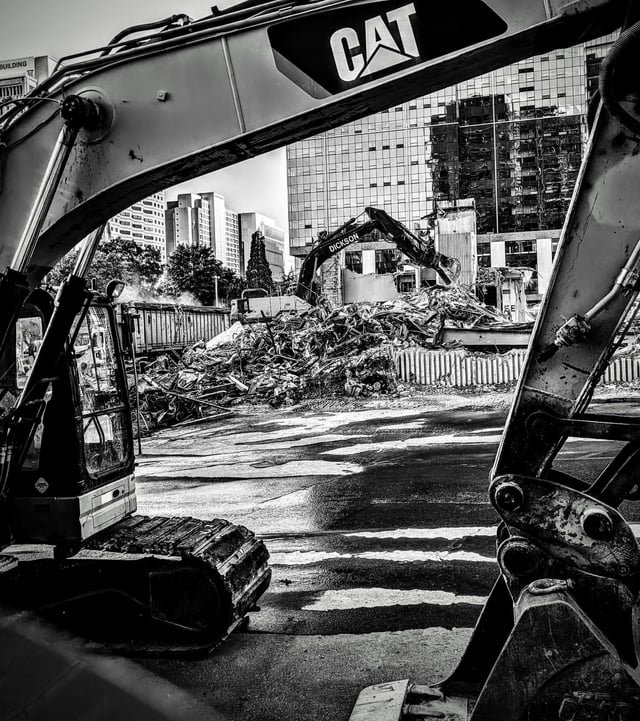 The demolition is almost complete