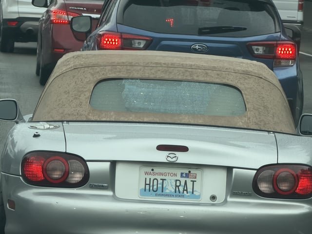 Hot Rat license plate!