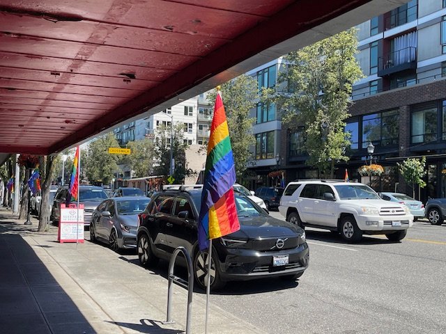 WEST SEATTLE SCENE: Pride flags in The Junction
