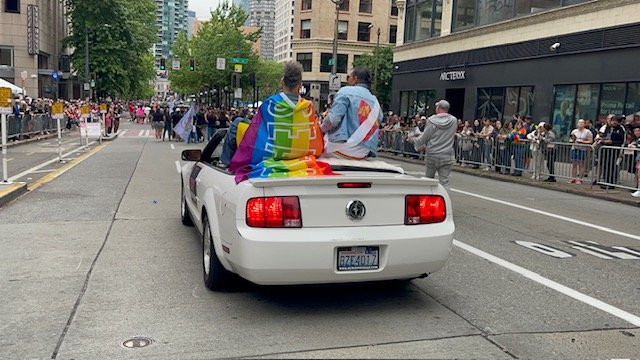 Alki Beach Pride’s Stacy Bass-Walden’s ‘exhilarating’ Pride Parade ride
