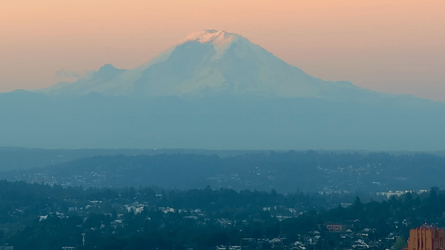 I got this morning’s sunrise on Mt. Rainier.