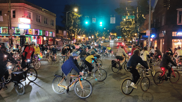 Critical Mass in West Seattle for Maridee Bonadea