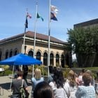 Pride flag raising in Everett