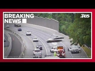 Boat blocking lanes on I-405 in Bellevue today