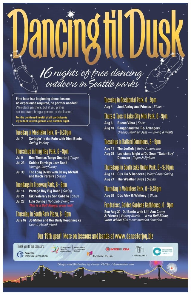 Dancing til Dusk: 16 nights of free dancing outdoors in Seattle Parks