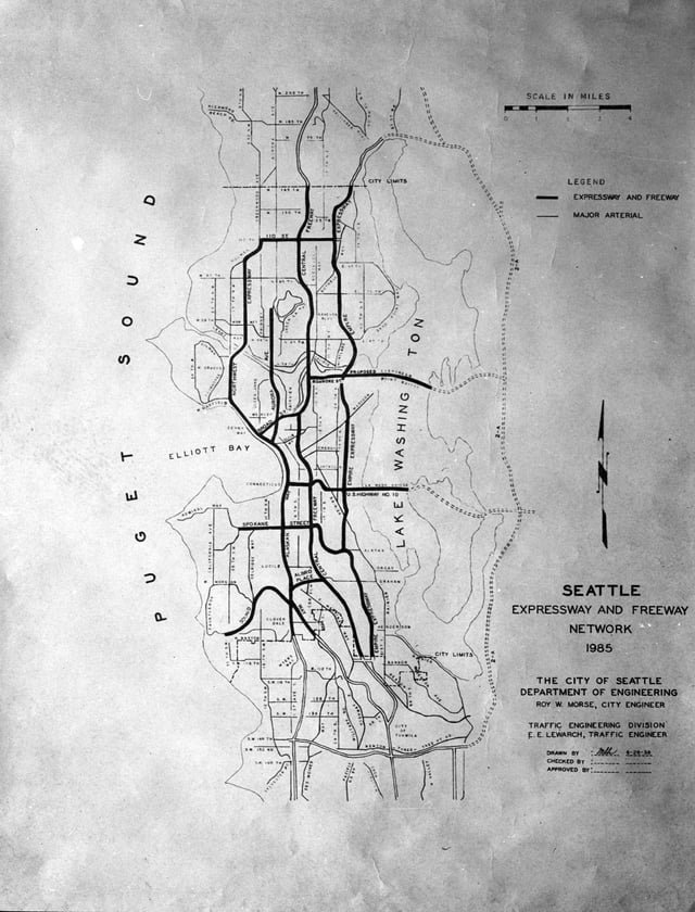 Proposed Freeway and Expressway Network. 1959.