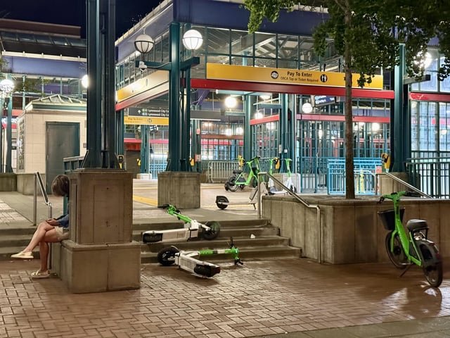 Light rail & Lime scooters