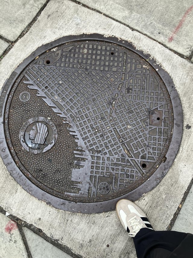 Check out this man hole cover! 3rd and Spring.