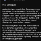 Students have the right to be warned too