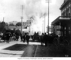About 2:30 p.m., June 6, 1889, a 24-year-old Swedish carpenter named John Back allowed a pot of glue being heated over a gas fire in the Victor Clairmont and Company Cabinet Shop in the subbasement of the Pontius Building, located on the site of the Old Federal Building on First Avenue, to boil over