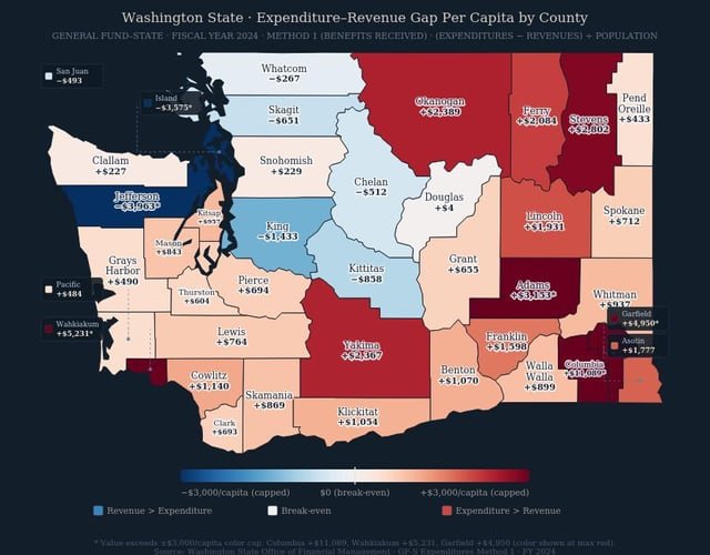 Next time someone from Eastern Washington complains about having to pay for the light rail (they literally don’t), show them this