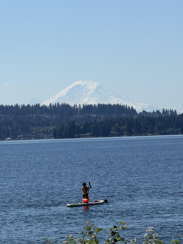 Hard to have a bad day when the mountain is out
