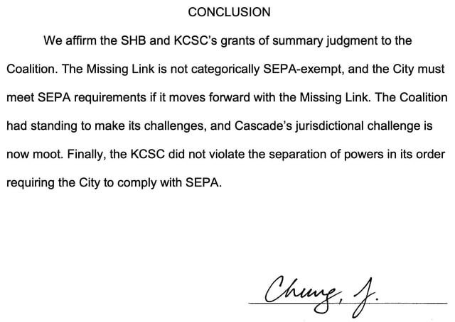 Ballard Missing Link loses again, Appeals Court rules fully against city and Cascade