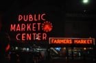 night photographs at pike place and around downtown area