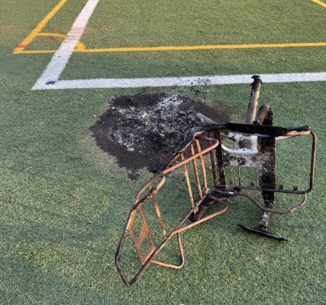 WEST SEATTLE CRIME WATCH: Arson damage on Madison Middle School turf