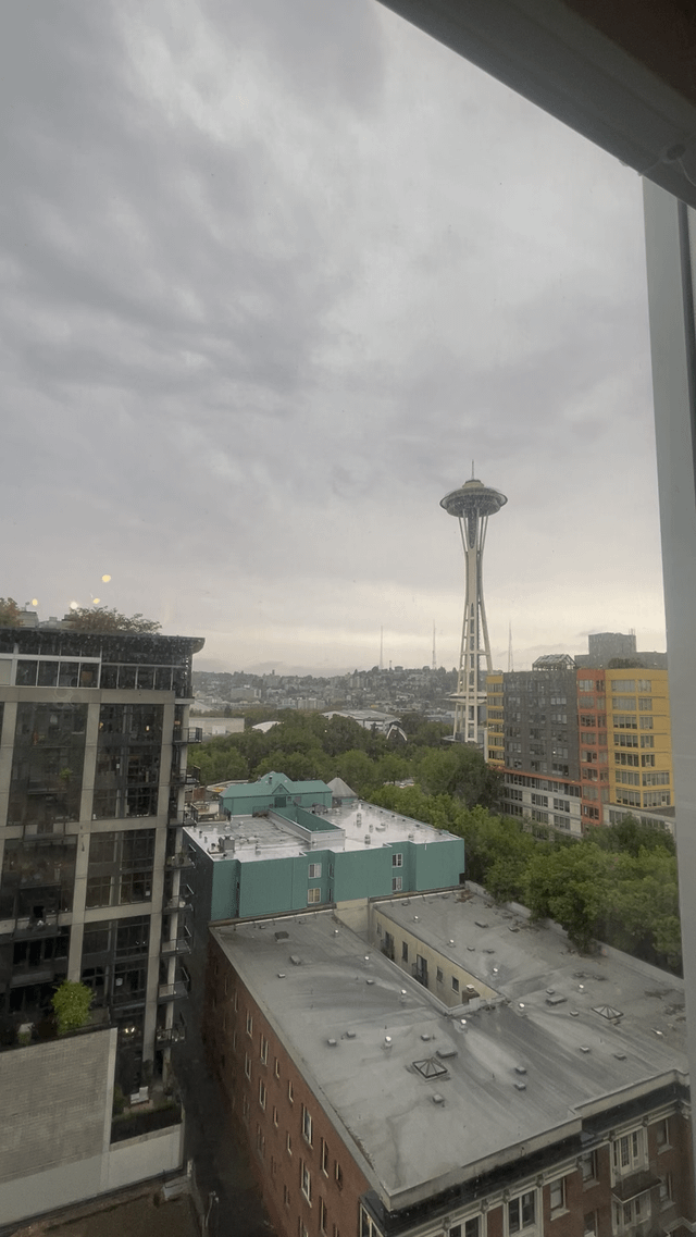 Insane lightening strike behind the Space Needle