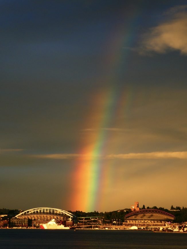 WEST SEATTLE WEATHER: Evening rainbow!
