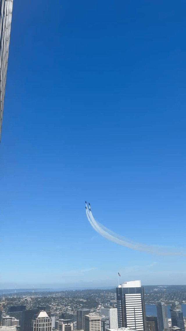 Blue Angels over Columbia Center