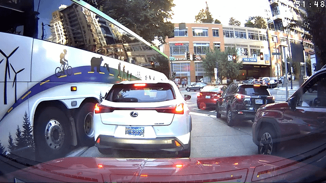 To the Lexus who was hit by a bus on Westlake