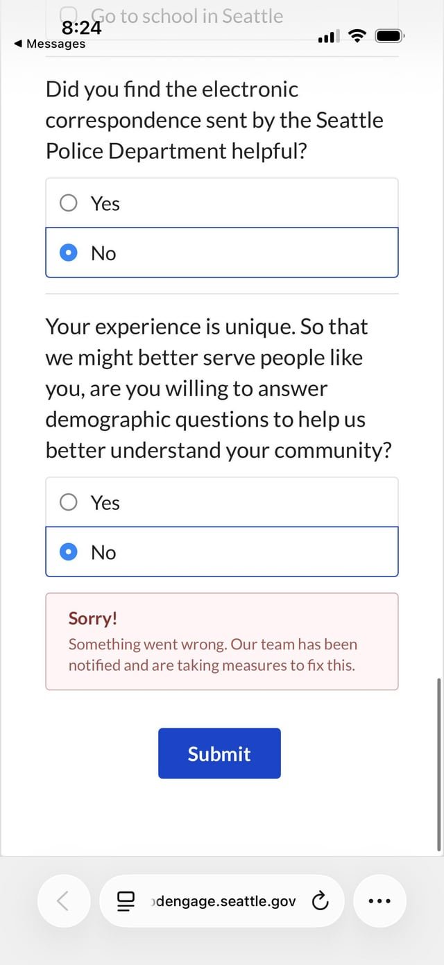 SPD Survey is a joke