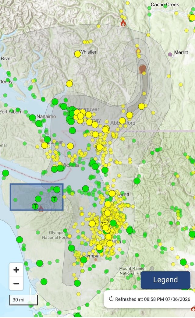 Looks like we’re unfortunately getting our first taste of wildfire smoke today