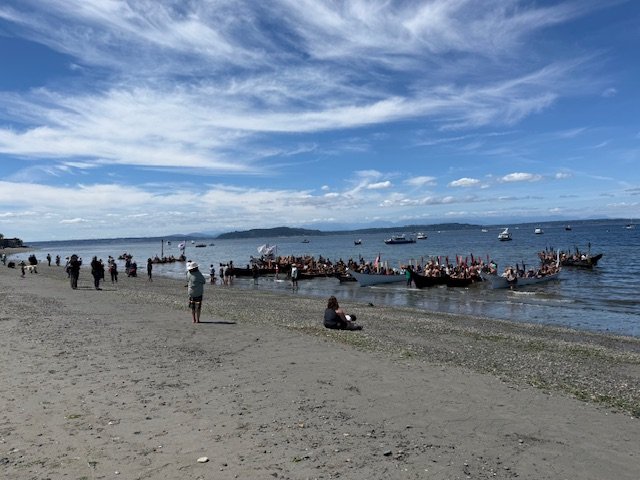 HAPPENING NOW: 2026 Canoe Journey arrivals at Alki