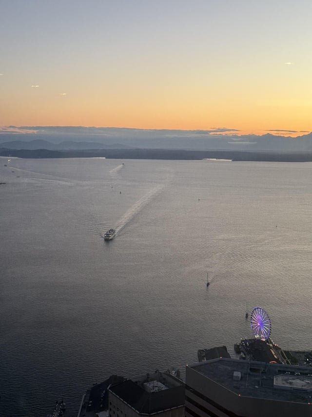 The view from Columbia Tower last night