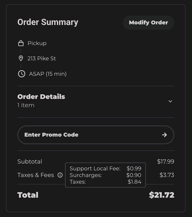 What the hell is support local fee