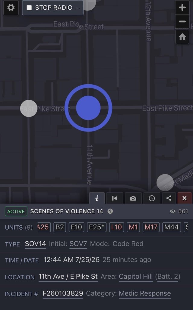 Shooting at 11th & Pike