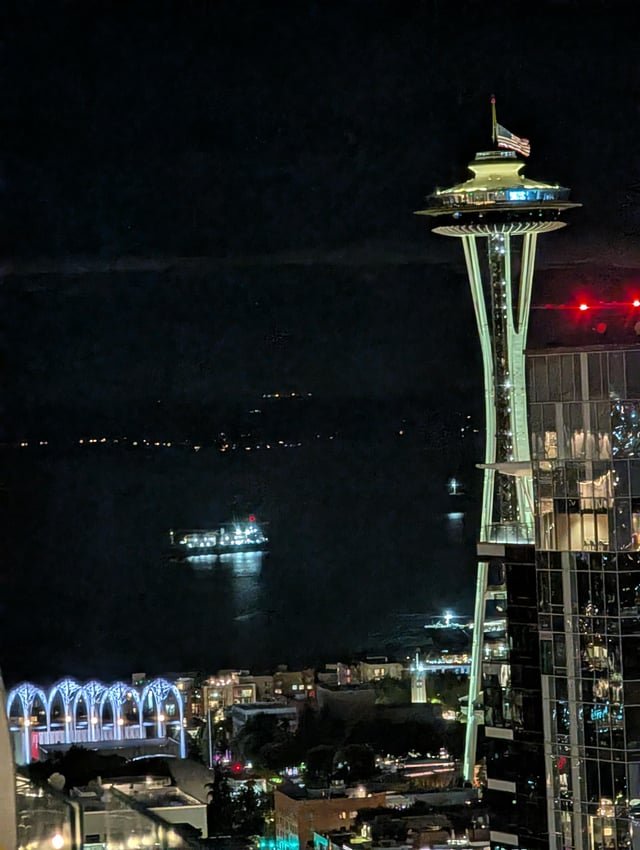 Flag at half mast at the needle right now