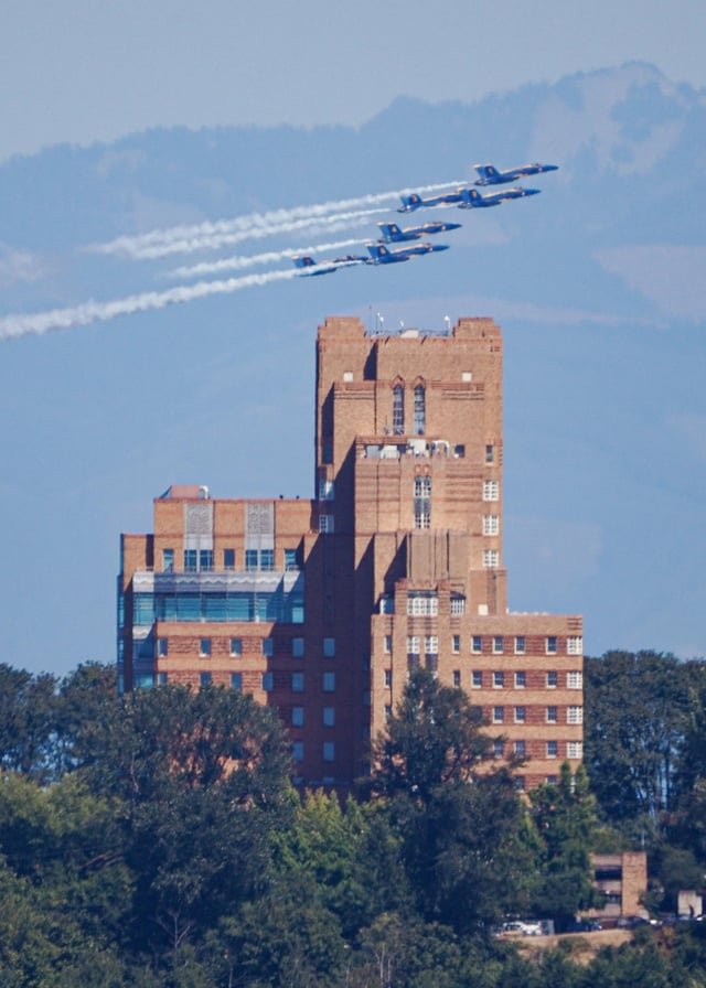 Buzzing the Pacific Tower
