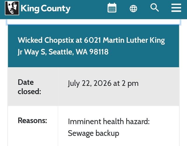 Wicked Chopstix closed due to health violations