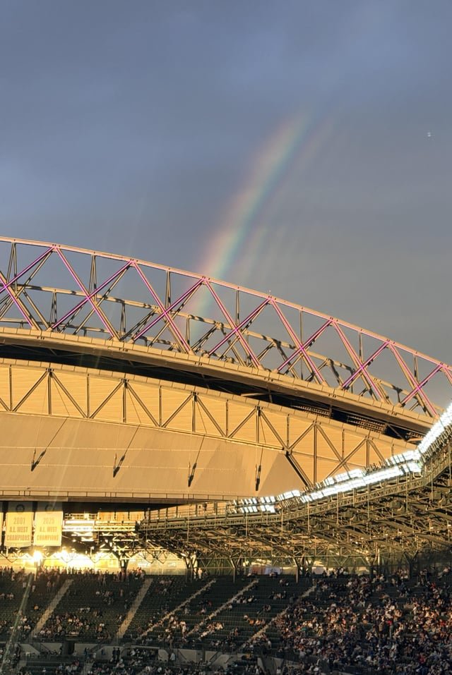 Rainbow at Mariners game last night