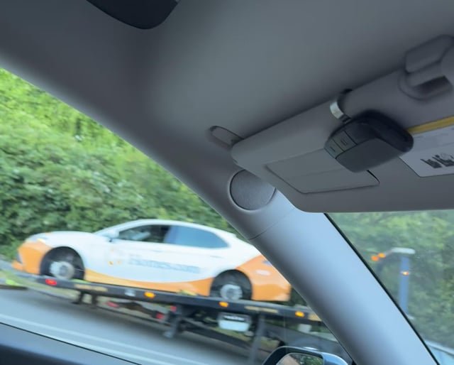 They towed the car!