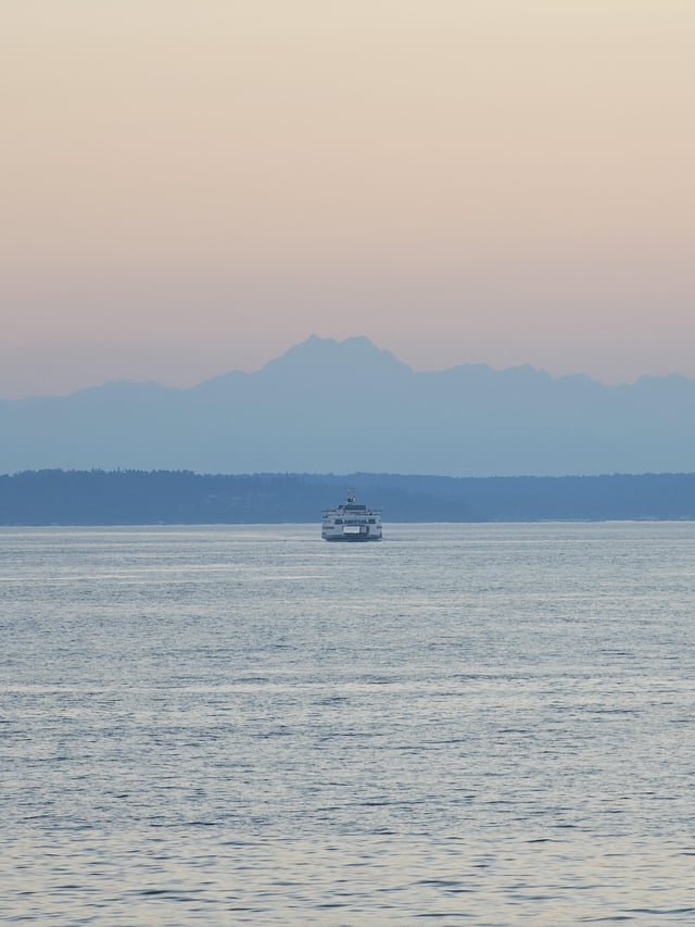Pretty ferry. Pretty area. Pretty Seattle