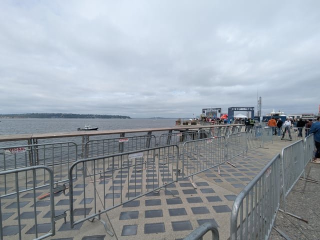 Police boat having a watch