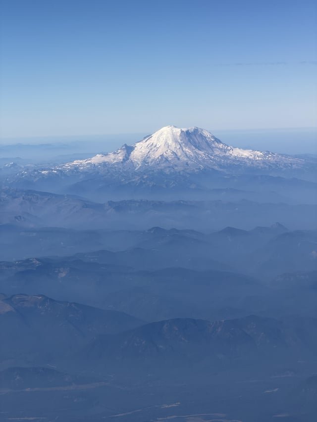 Mt. Rainier above the smoke