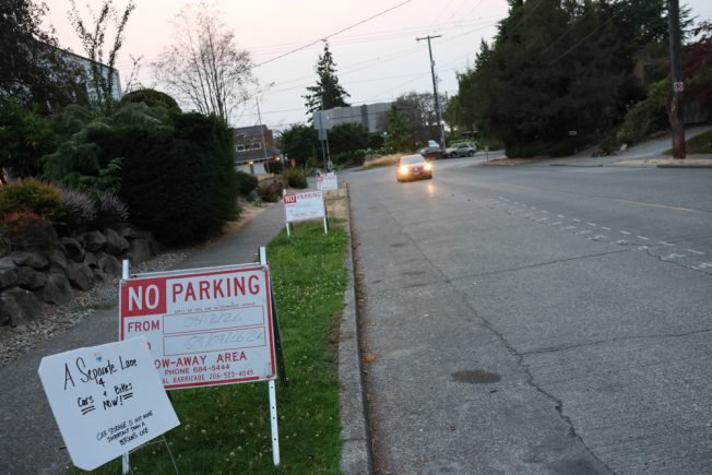 FOLLOWUP: Permanent no-parking signs imminent for SW Wildwood Place; truck-safety requirement planned