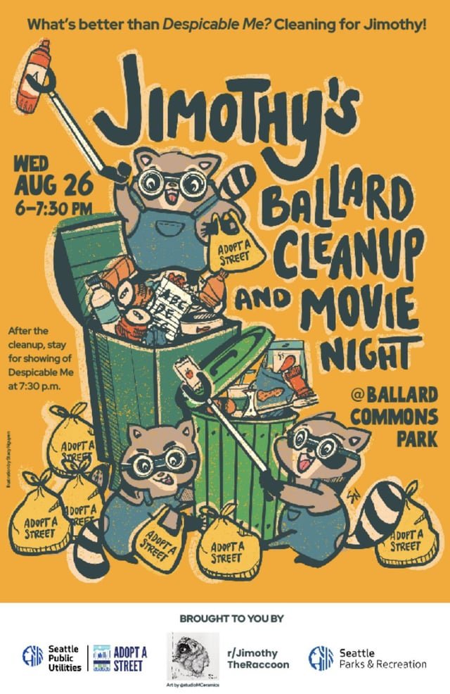 Special Event: Jimothy’s Ballard Cleanup and Movie Night