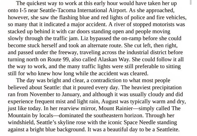 This reads like someone rattling off a list of seattle facts