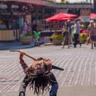 Took a few pics of this busker at the public Market.