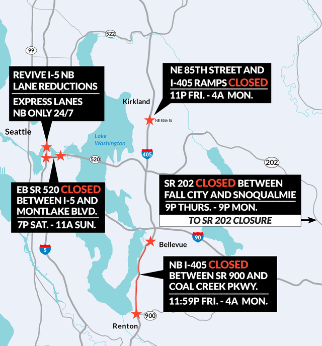 HEADS UP: Major construction projects across the Puget Sound region (Aug. 7-10)