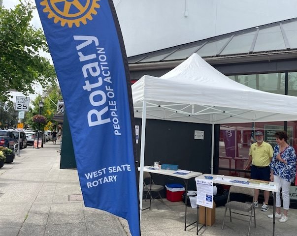 GRATITUDE: Rotary Club of West Seattle’s thanks for Music4Life instrument donations – even a didgeridoo