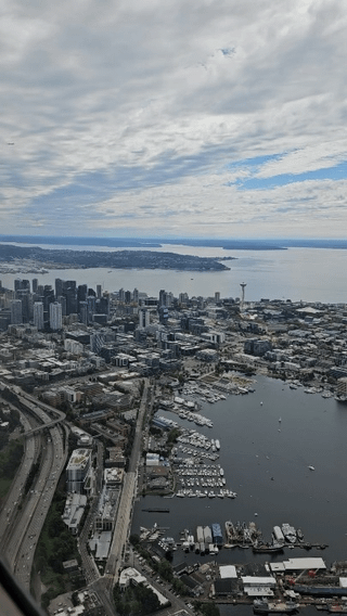 I took my friends flying in a Cessna 172 a couple years ago and they got this shot of Seattle