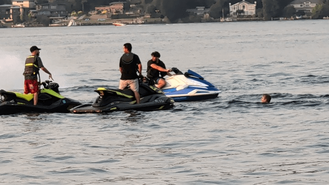 Dudes on Jet Skis at Seward North Beach