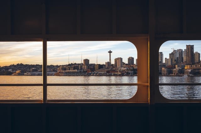 Sunset on the water