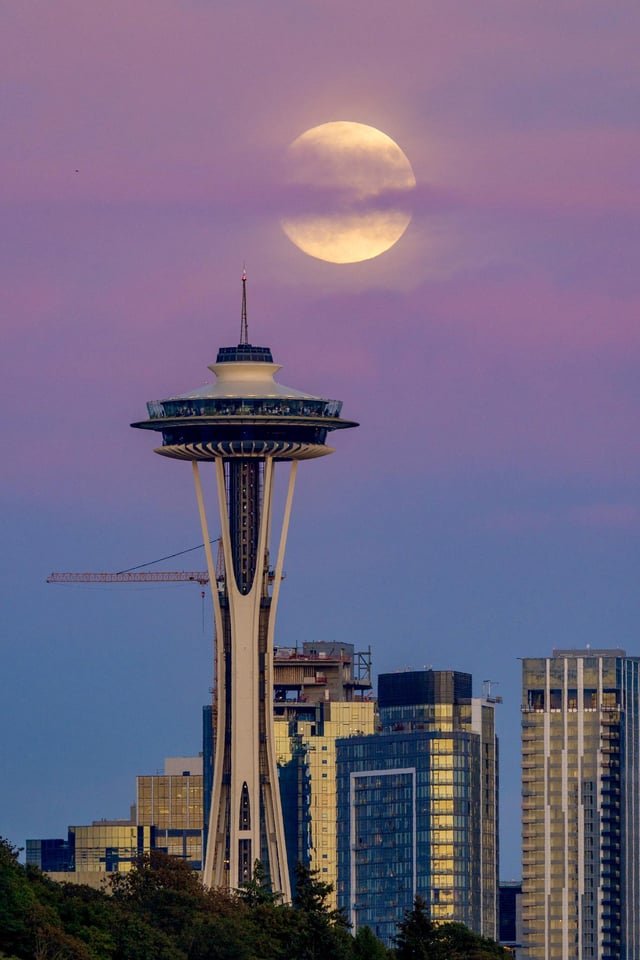I thought the clouds were going to ruin my shot tonight, but the moon punched through just in time