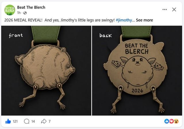My marathon will have Jimothy as its race medal